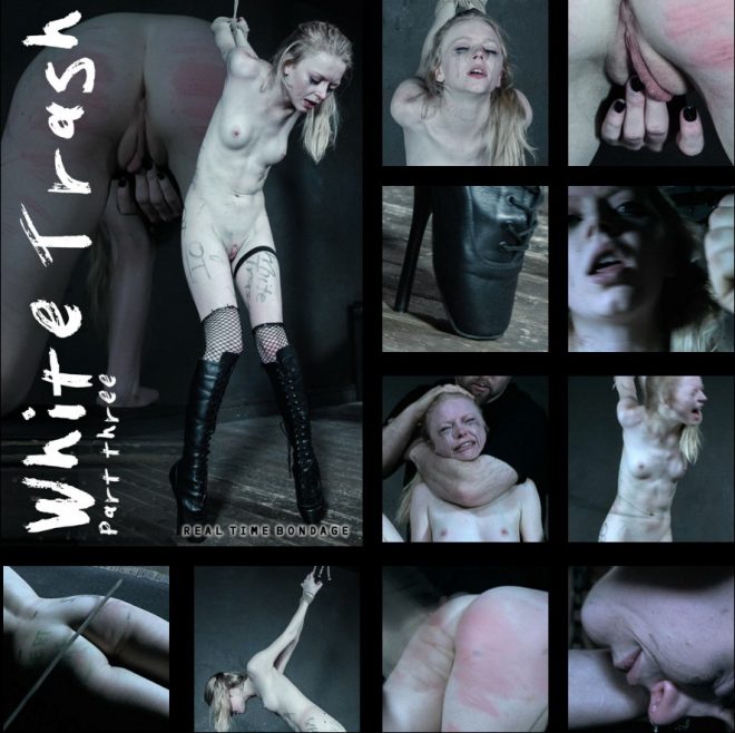 REAL TIME BONDAGE: Mar 30, 2019: White Trash Part 3 | Alice/Alice gets whipped, caned, spanked, and has an orgasm.