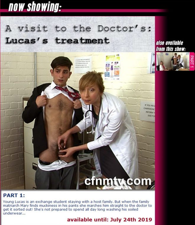 cfnmtv: A visit to the Doctor’s: Lucas’s Treatment (part 1)