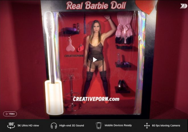 X Virtual/Creative Porn: Real Barbie Doll in 180° (X Virtual 34) – (4K) – VR