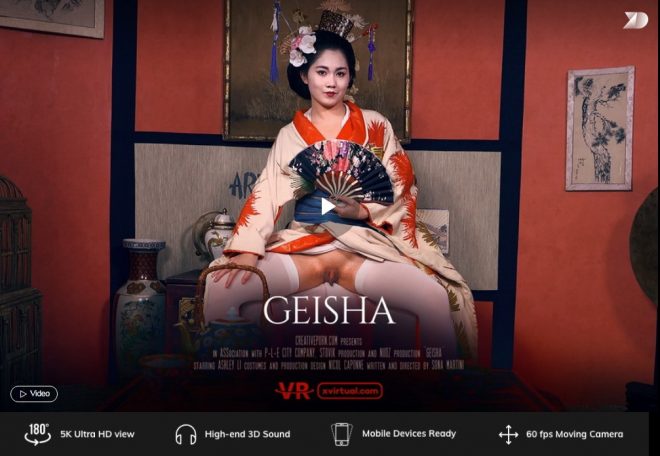 X Virtual/Creative Porn: Geisha in 180° X (Virtual 31) – (4K) – VR